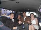 Simon, Mala, Anish & Anna riding in a limo